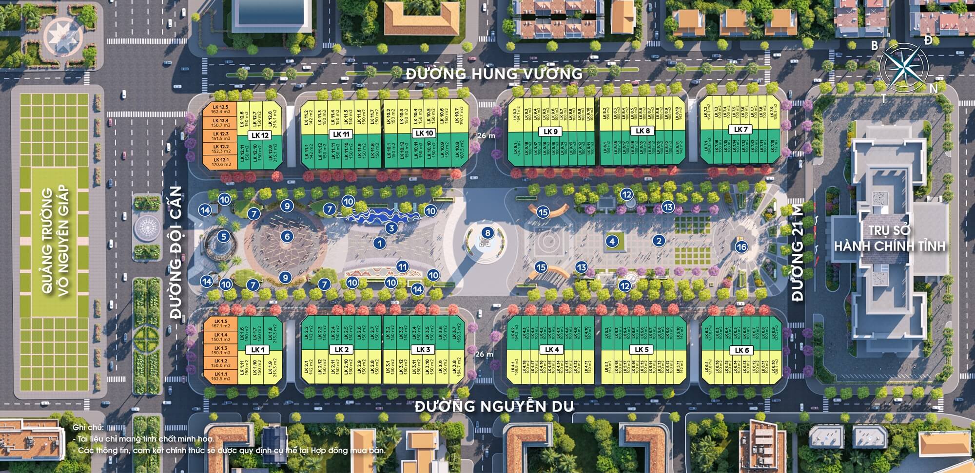 mặt bằng dự án central square thái nguyên