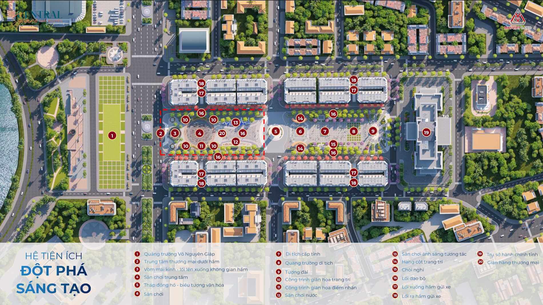 tiện ích dự án central square thái nguyên